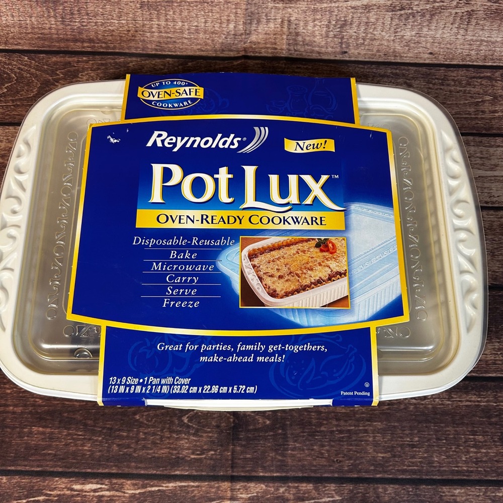 Reynolds Pot Lux Oven-Ready Cookware 13x9 Pan with Cover Vintage 2000 New